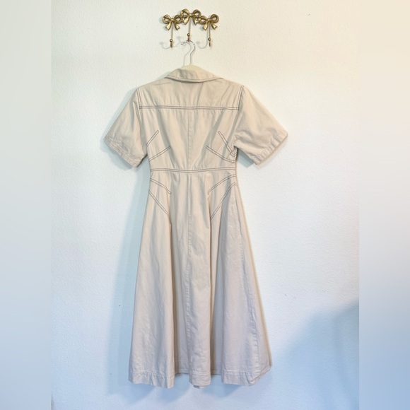 Rosetta Getty Bone Short Sleeve Cotton Shirtdress $360 - Size 2 - Picture 6 of 9
